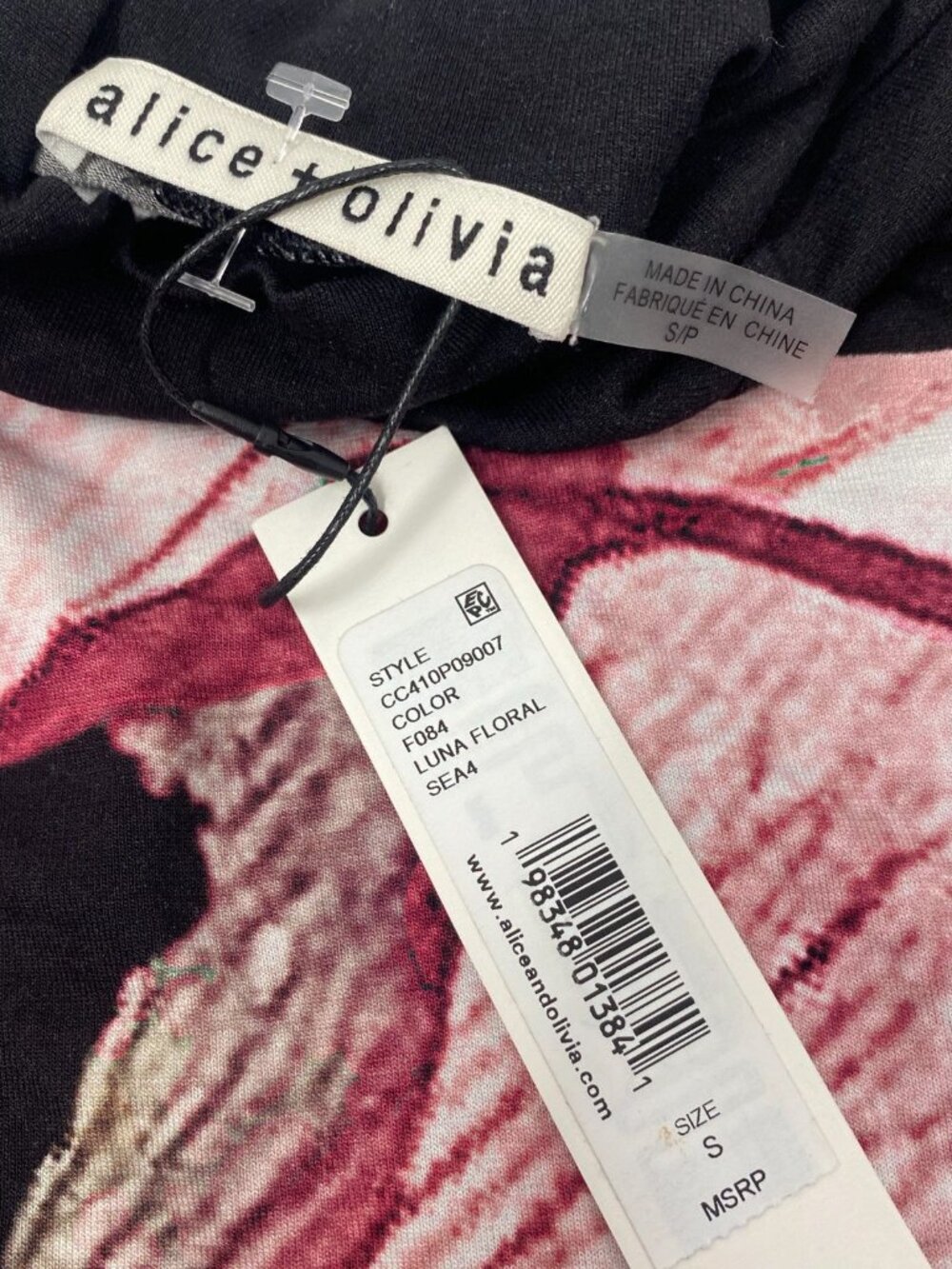 Alice + Olivia Delaina Luna Floral Turtleneck Top Small NWT - Picture 9 of 11